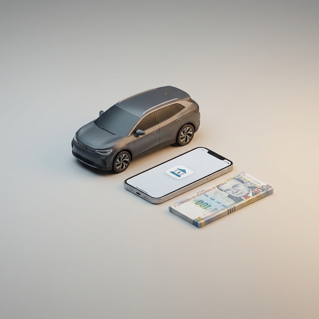 Vehículo, celular y dinero en soles